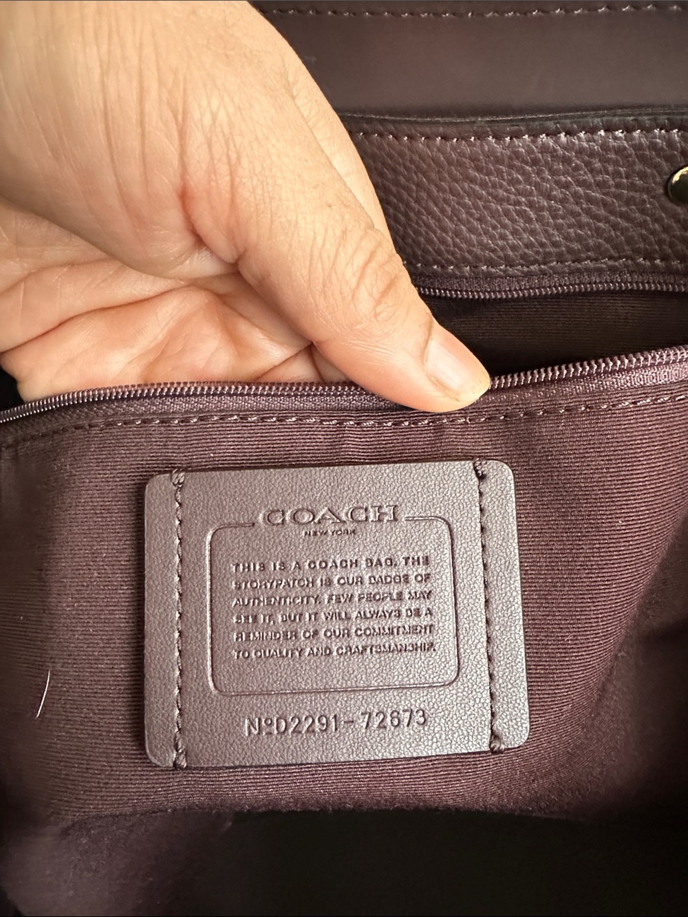 Coach Black Leather Tote with Gold Logo - Picture 2 of 6